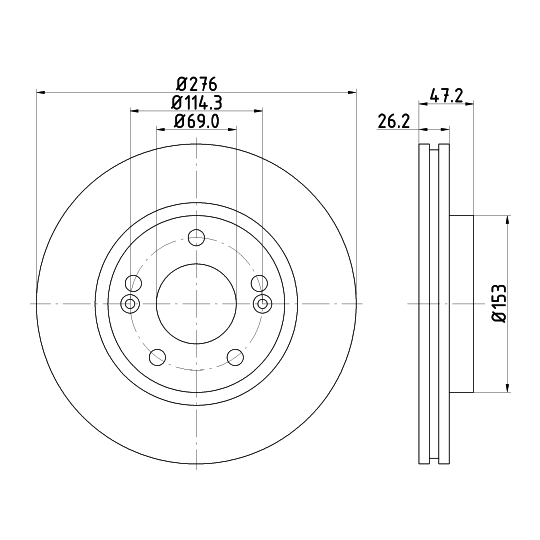 MDC1485 - Brake Disc 