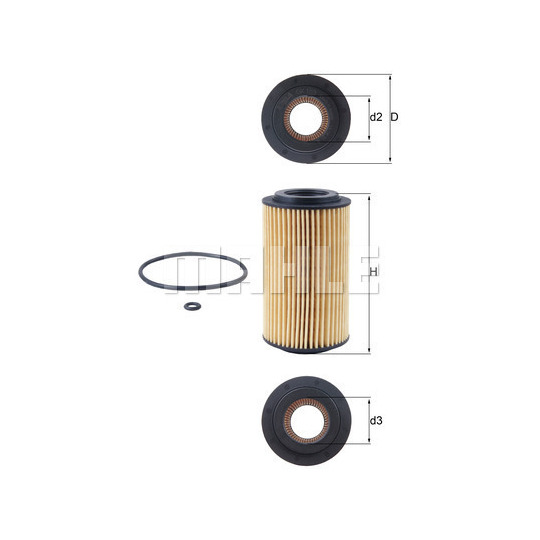 OX 153D1 - Oil filter 