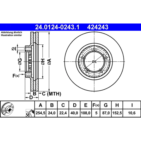 24.0124-0243.1 - Bromsskiva 