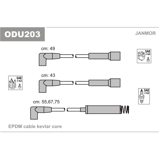 ODU203 - Ignition Cable Kit 