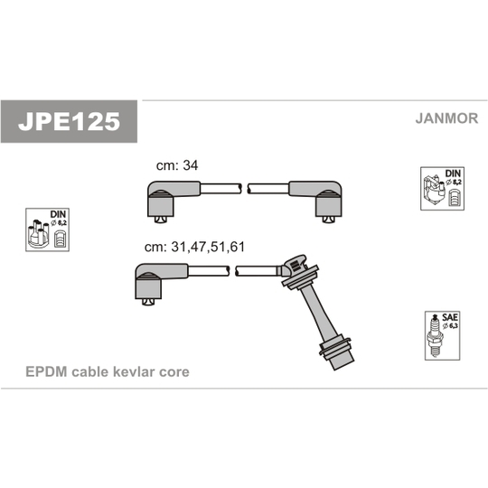 JPE125 - Ignition Cable Kit 