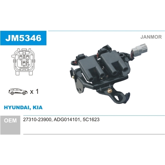 JM5346 - Ignition coil 