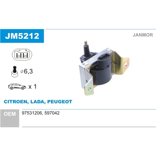 JM5212 - Ignition coil 