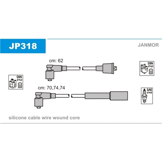 JP318 - Süütesüsteemikomplekt 