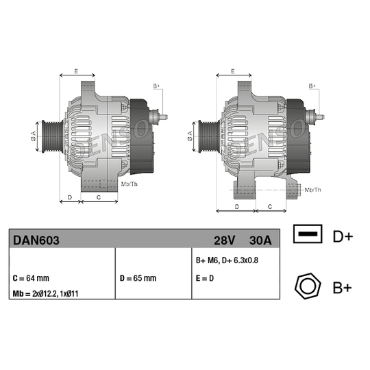 DAN603 - Alternator 