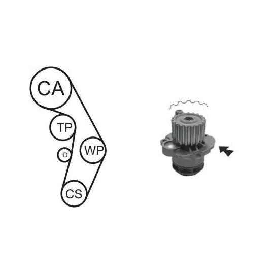 WPK-177604 - Vattenpump + kuggremssats 