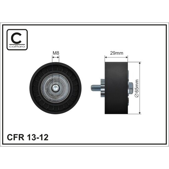 13-12 - Deflection/Guide Pulley, v-ribbed belt 