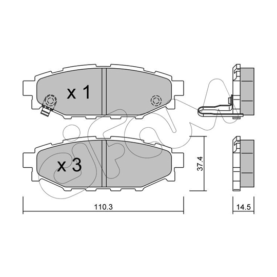 822-764-0 - Brake Pad Set, disc brake 