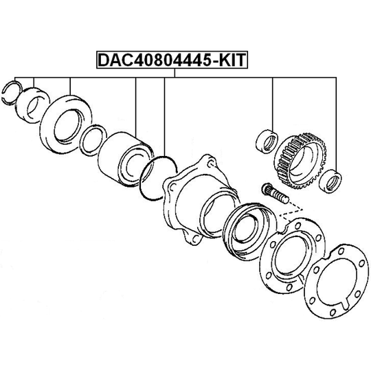 DAC40804445-KIT - Pyöränlaakerisarja 