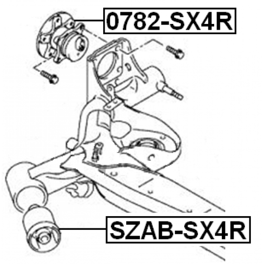 SZAB-SX4R - Upphängning, axelstomme 