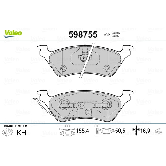 598755 - Brake Pad Set, disc brake 
