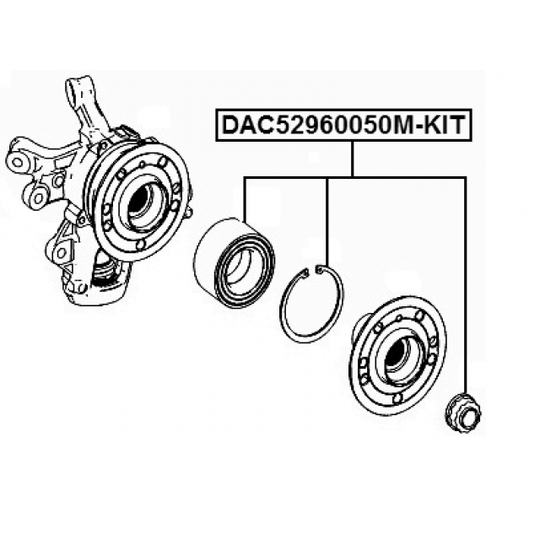 DAC52960050M-KIT - Rattalaagrikomplekt 