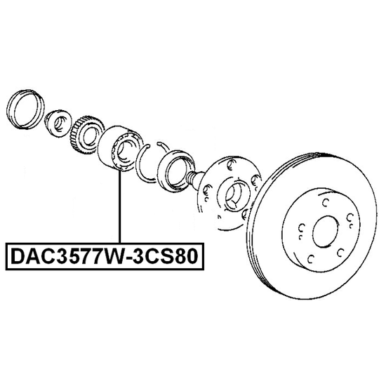 DAC3577W-3CS80 - Wheel Bearing 