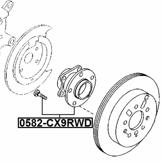 0582-CX9RWD - Wheel hub 