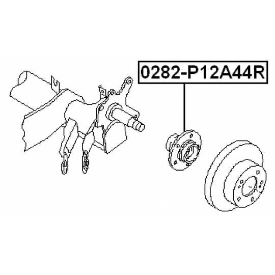 0282-P12A44R - Wheel hub 