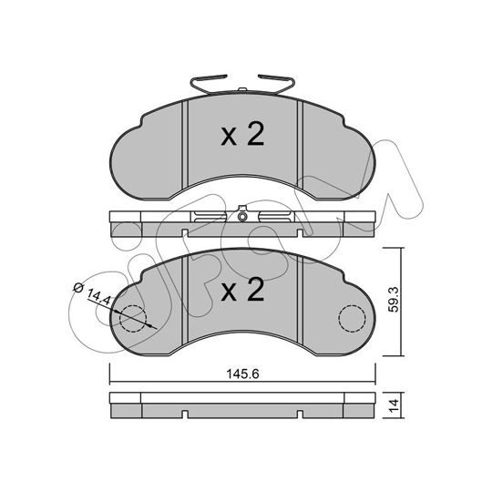 822-055-0 - Brake Pad Set, disc brake 