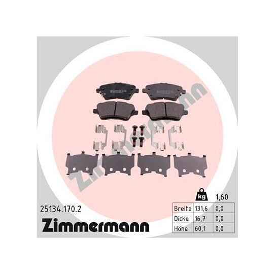 25134.170.2 - Brake Pad Set, disc brake 