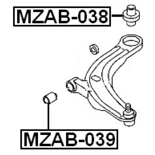 MZAB-038 - Control Arm-/Trailing Arm Bush 
