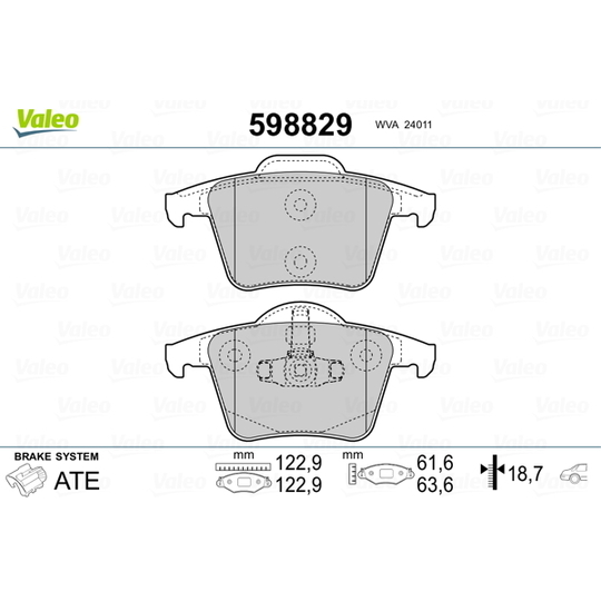 598829 - Brake Pad Set, disc brake 