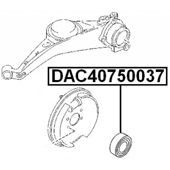DAC40750037 - Pyöränlaakeri 