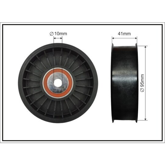 500049 - Deflection/Guide Pulley, v-ribbed belt 