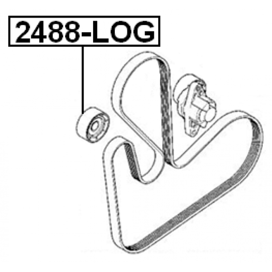 2488-LOG - Deflection/Guide Pulley, v-ribbed belt 