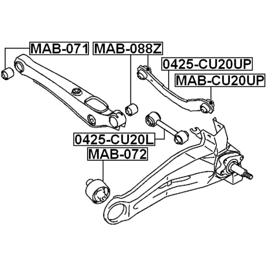 MAB-072 - Control Arm-/Trailing Arm Bush 