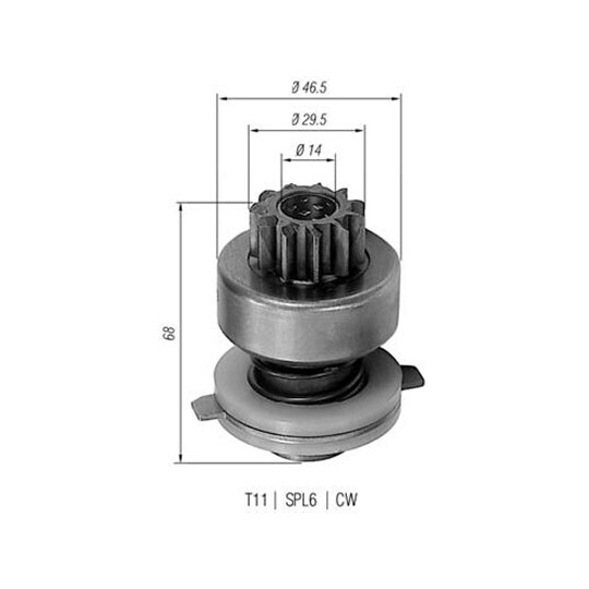 940113020048 - Starter pinion 