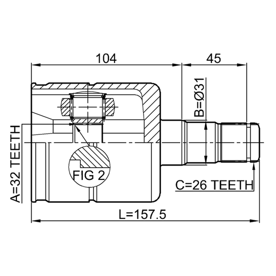 2311-030 - Joint Kit, drive shaft 