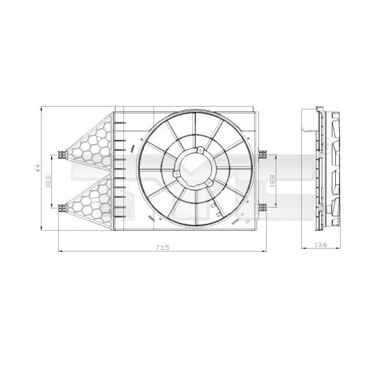 837-0033-1 - Support, cooling fan 