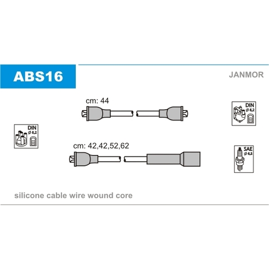 ABS16 - Tändkabelsats 