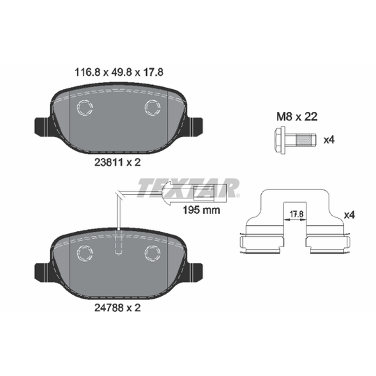 2381101 - Brake Pad Set, disc brake 