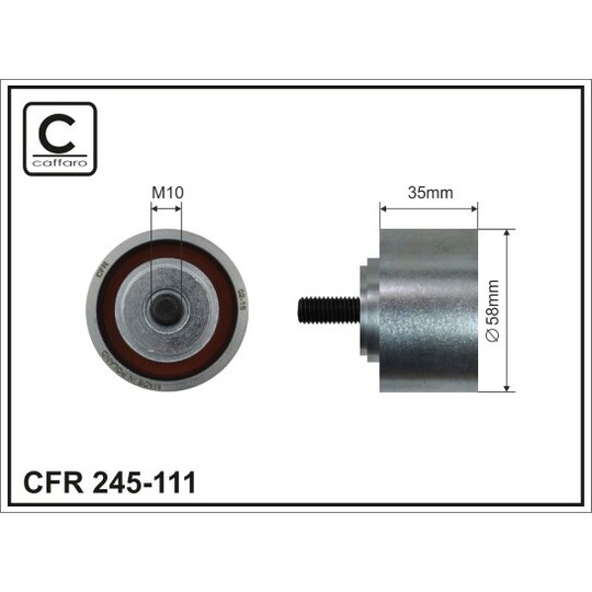 245-111 - Deflection/Guide Pulley, timing belt 