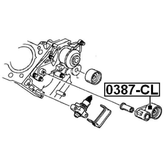 0387-CL - Tensioner Pulley, timing belt 