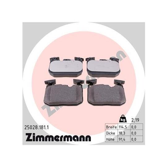 25028.181.1 - Brake Pad Set, disc brake 