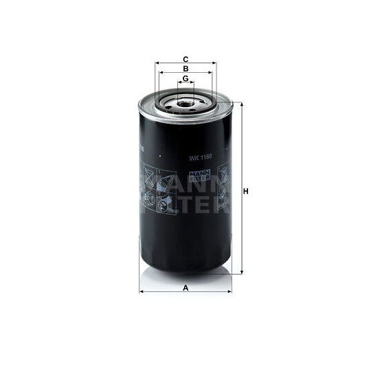 WK 1168 - Fuel filter 