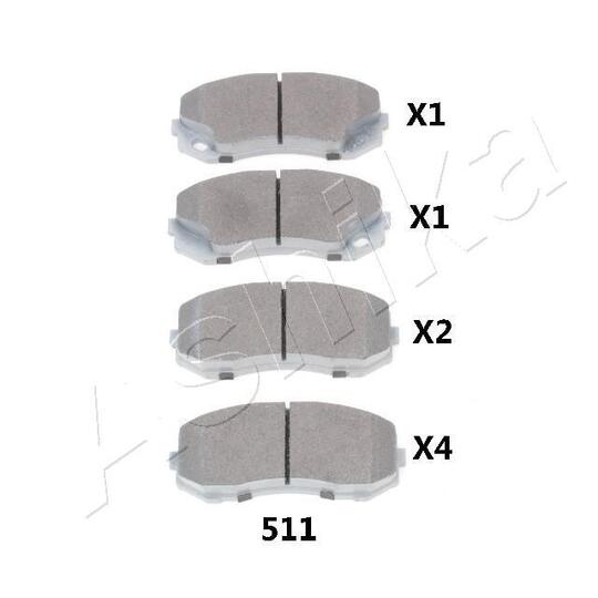 50-05-511 - Brake Pad Set, disc brake 