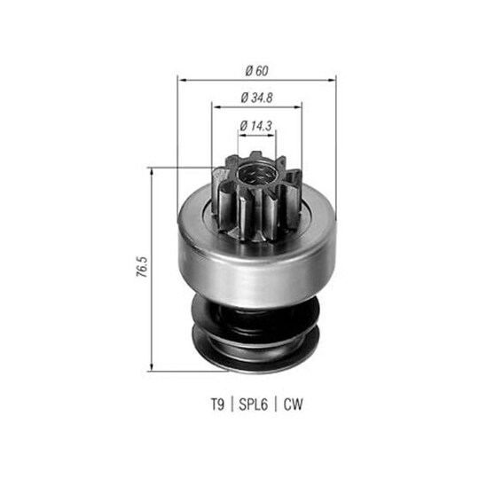 940113020003 - Starter pinion 