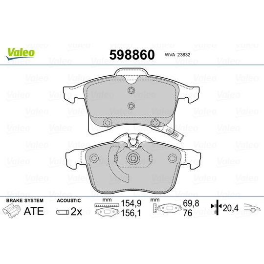 598860 - Brake Pad Set, disc brake 