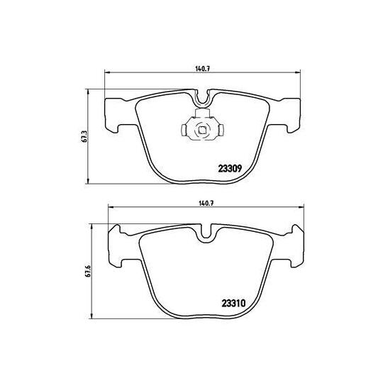 P 05 001 - Brake Pad Set, disc brake 