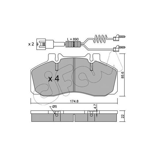 822-266-0K - Brake Pad Set, disc brake 