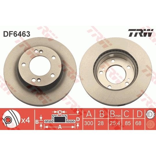 DF6463 - Brake Disc 