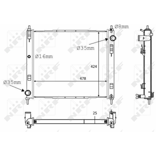 58231 - Radiaator, mootorijahutus 