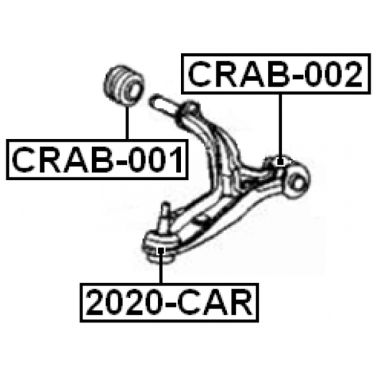 CRAB-002 - Control Arm-/Trailing Arm Bush 