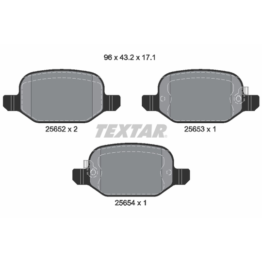 2565201 - Brake Pad Set, disc brake 