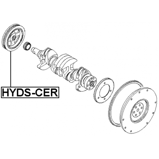 HYDS-CER - Hihnapyörä, kampiakseli 
