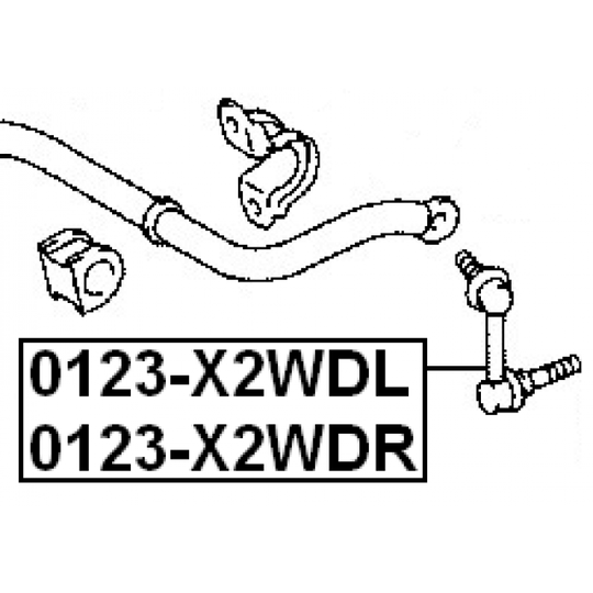 0123-X2WDL - Rod/Strut, stabiliser 