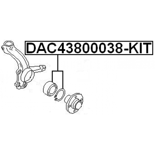 DAC43800038-KIT - Hjullagerssats 