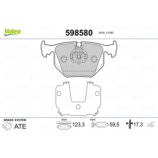 598580 - Brake Pad Set, disc brake 