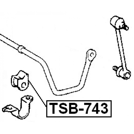 TSB-743 - Kinnitus, stabilisaator 